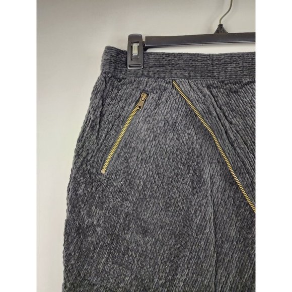 Urban Outfitters Skirt Womens Large Black Corduroy Zipper Pockets Mini - Picture 6 of 10